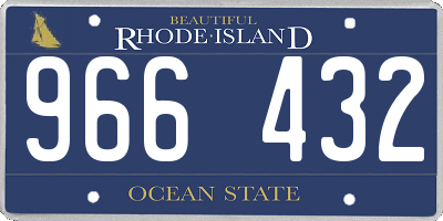 RI license plate 966432