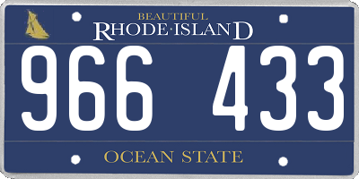 RI license plate 966433