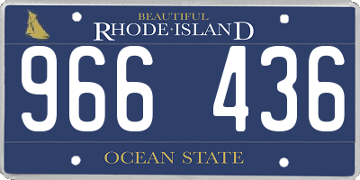 RI license plate 966436