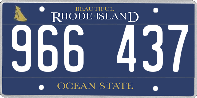 RI license plate 966437