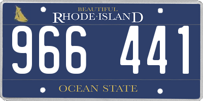 RI license plate 966441
