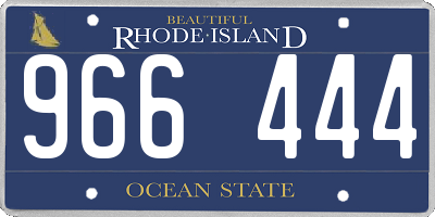 RI license plate 966444
