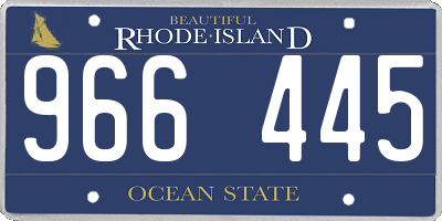 RI license plate 966445
