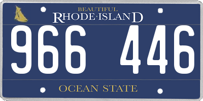 RI license plate 966446