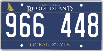 RI license plate 966448