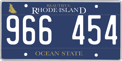 RI license plate 966454