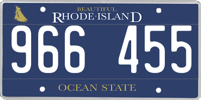 RI license plate 966455