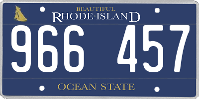 RI license plate 966457