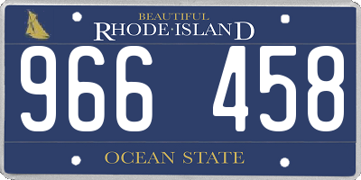 RI license plate 966458