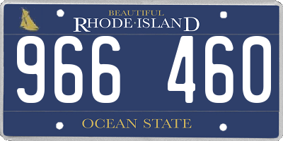 RI license plate 966460