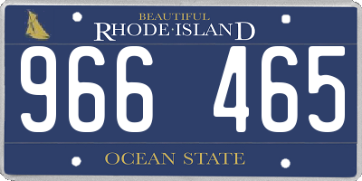 RI license plate 966465