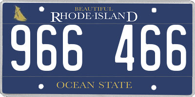 RI license plate 966466