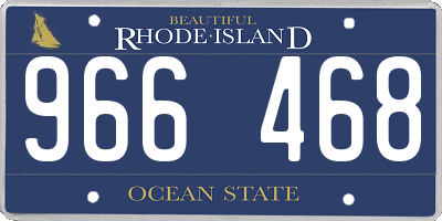 RI license plate 966468