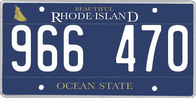 RI license plate 966470