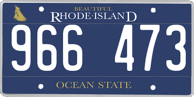 RI license plate 966473