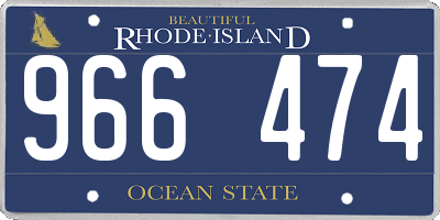 RI license plate 966474