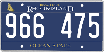 RI license plate 966475