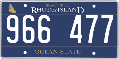 RI license plate 966477