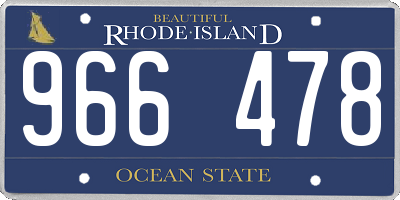 RI license plate 966478