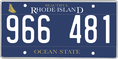 RI license plate 966481