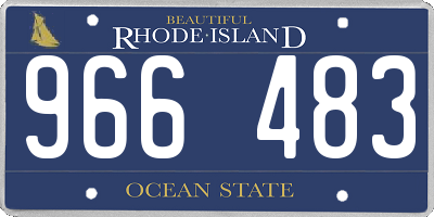 RI license plate 966483