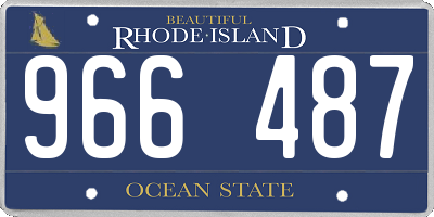 RI license plate 966487