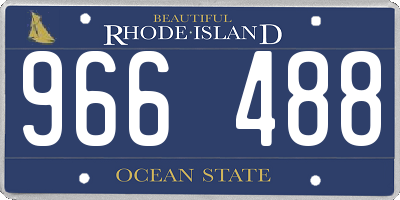 RI license plate 966488