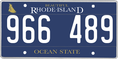RI license plate 966489