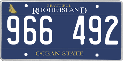 RI license plate 966492