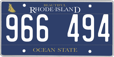 RI license plate 966494