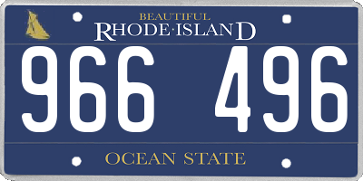 RI license plate 966496