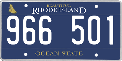 RI license plate 966501