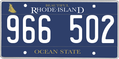 RI license plate 966502