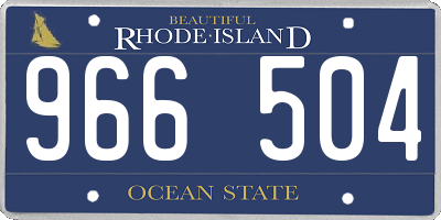 RI license plate 966504