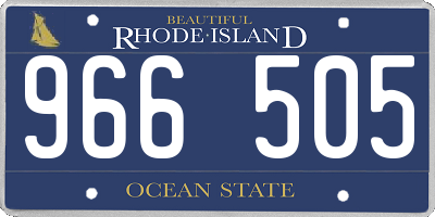 RI license plate 966505