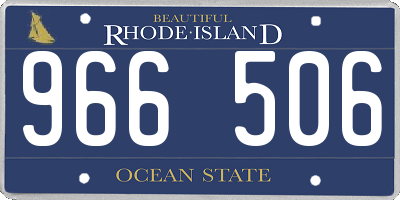 RI license plate 966506