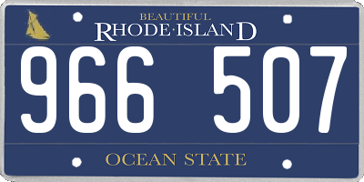 RI license plate 966507