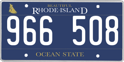 RI license plate 966508