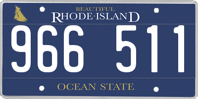 RI license plate 966511
