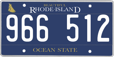 RI license plate 966512