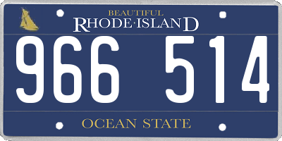RI license plate 966514