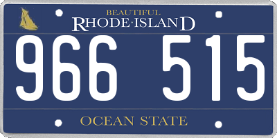 RI license plate 966515