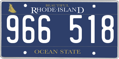 RI license plate 966518