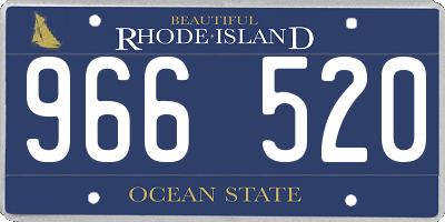 RI license plate 966520