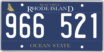 RI license plate 966521