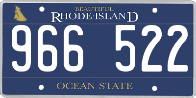 RI license plate 966522
