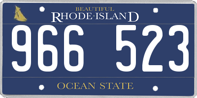 RI license plate 966523