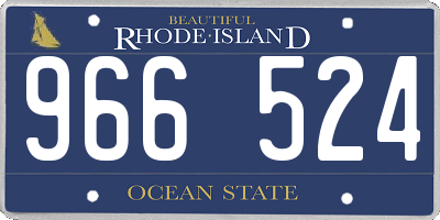 RI license plate 966524