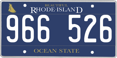 RI license plate 966526