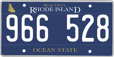 RI license plate 966528